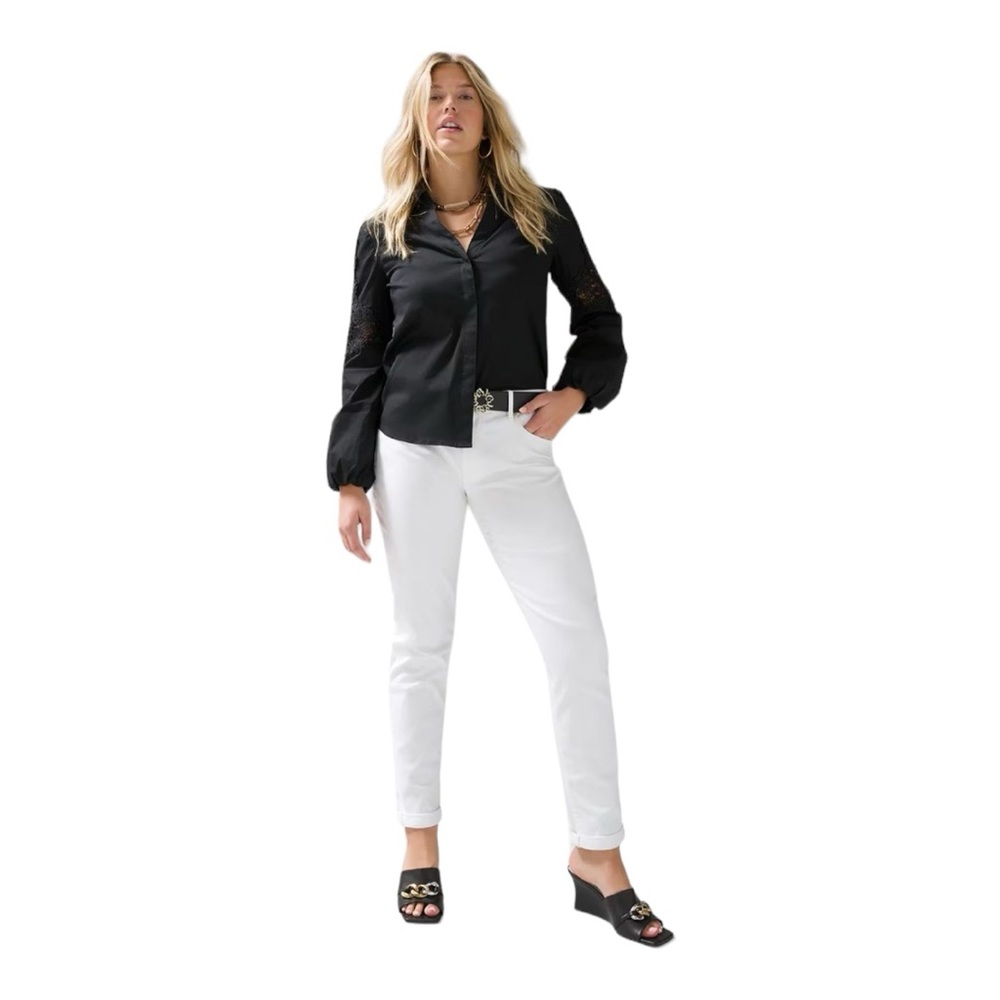 WHBM Curvy Mid-Rise Girlfriend Jeans size 10